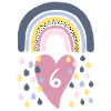 Rainbow 6th Birthday Kids