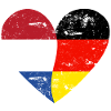 Flag Heart Netherlands Germany Flag