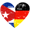Flag Heart Cuba Germany Flag