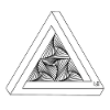 White Penrose Triangle | Cursor
