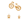 Cycling and coffee bike