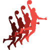 Basketteur Dunking BasketballEr Silhouette