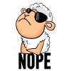 Mouton nope drôle
