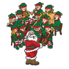 Weihnachtsmann-Musikdirigent Weihnachtsorchester