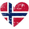 Flag Heart Norway Flag