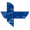 Flag Heart Finland Flag
