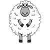 Cute German Shepherd Sheep Motif