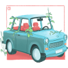 Trabi with plants