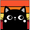 Katze und bunter Hintergrund