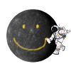 Astronaut lachender Mond, coole Bilder