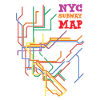 NYC Subway Map Mapa de la ciudad de Nueva York Usa Gift