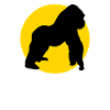 gorilla and moon