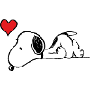 Peanuts Snoopy Cuore Chest Motif