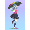 Poster Manga Girl | | colore Pioggia