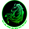 Neongrünes Camargue-Pferd