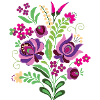 Hungarian flowers,flower heart,heart,ornaments,flowers