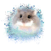 dwarf hamster,hamster,brown,graffiti,painting