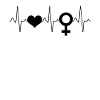 Woman's symbol heartbeat