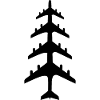 Weihnachtsbaum aus Flugzeugen
