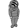 Weightless astronaut space