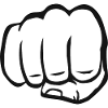 Fist knyttede knytnæve bump cool logo symbol
