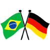 Brésil Allemagne Drapeau croisé