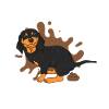 Dachshund poops pile