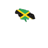 Fier drapeau jamaïcain jamaïcain