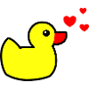 Squeaky Duck Yellow Valentine's Day