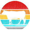 retro vinatge cow