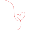 Red heart line drawing