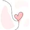 Abstract heart line drawing
