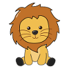 Leone simpatici animali per bambini Re Leone