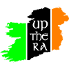Ireland map green white gold
