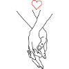 hands couple heart