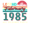 Né en février 1985 Retro