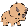 Dinosaur triceratops comic