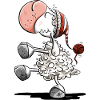 Sleepwalker sheep with sleeping cap