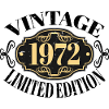 Vintage 1972 Classic 50 Years Old Men & Women