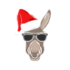 Funny Christmas donkey lovers