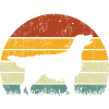 Flat Coated Retriever vintage retro