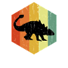 Distressed Ankylosaurus Ankylosaurus Hexagon