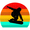 Snowboarder Retro Snowboarding