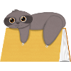 Sloth with book cute