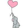 Elephant Heart Balloon