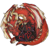 Drache Dragon mit D20 Würfel Dice Rollplay game