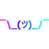 Shruggie Rainbow bluelila