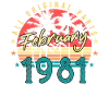 Né en février 1981 Retro