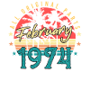 Février 1974 Retro Original