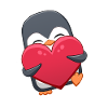 Penguin with heart